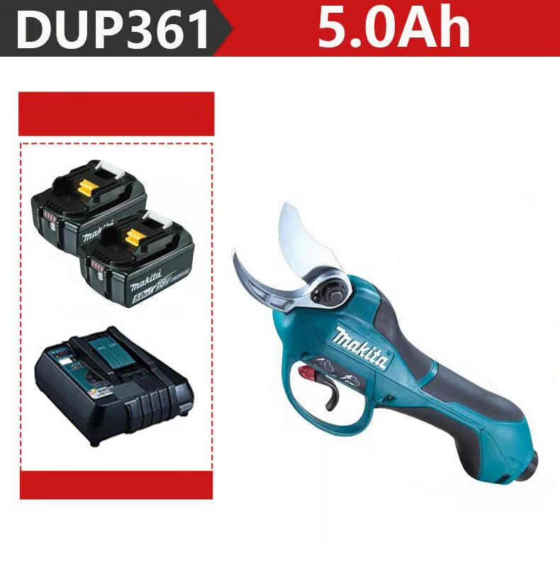 (Oferta especial) [Tijeras de podar MAKITA DUP361PT2 3000W + batería 36V/5.0Ah*2 + cargador] Duración de la batería 6 horas